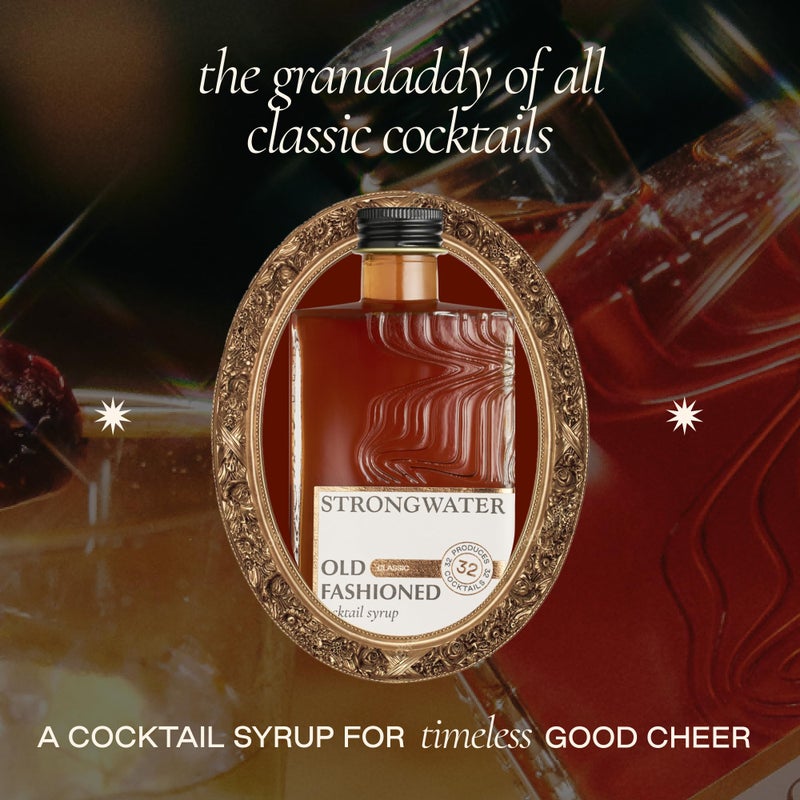 Strongwater Old Fashioned Mix - Makes 32 Cocktails - Handcrafted Old Fashioned Syrup with Bitters, Orange, Cherry, Organic Demerara Sugar - Craft Cocktail Mixer, Just Mix with Bourbon,Whiskey - 1 Pack - Image 3